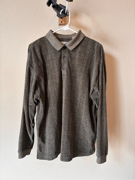 Knightsbridge Other - Men's Long-Sleeve Polo Shirt - Brown Heather